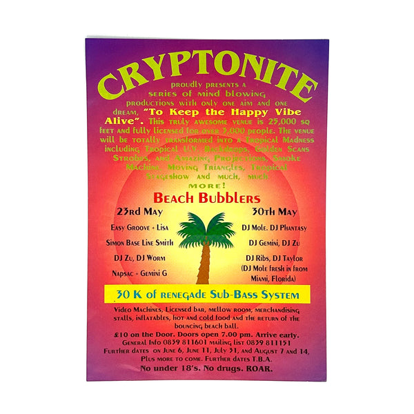 Cryptonite—"Such a Feeling" (May 1992 rave flyer)